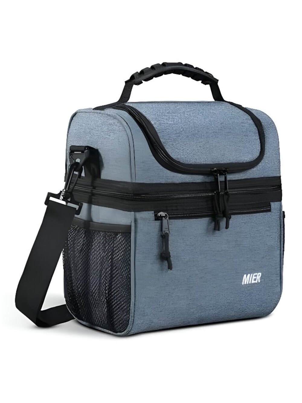 Insulated Lunch Box Dual Compartment Lunch Bag Leakproof Cooler for Men